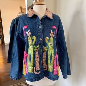 Tantrums Denim Appliquéd Jacket
